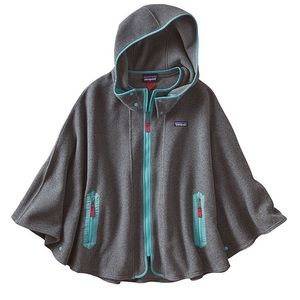 Patagonia fleece poncho jacket